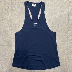 Gymshark React Classic Stringer Slim Fit Tank Top Shirt Navy Men’s Medium NEW